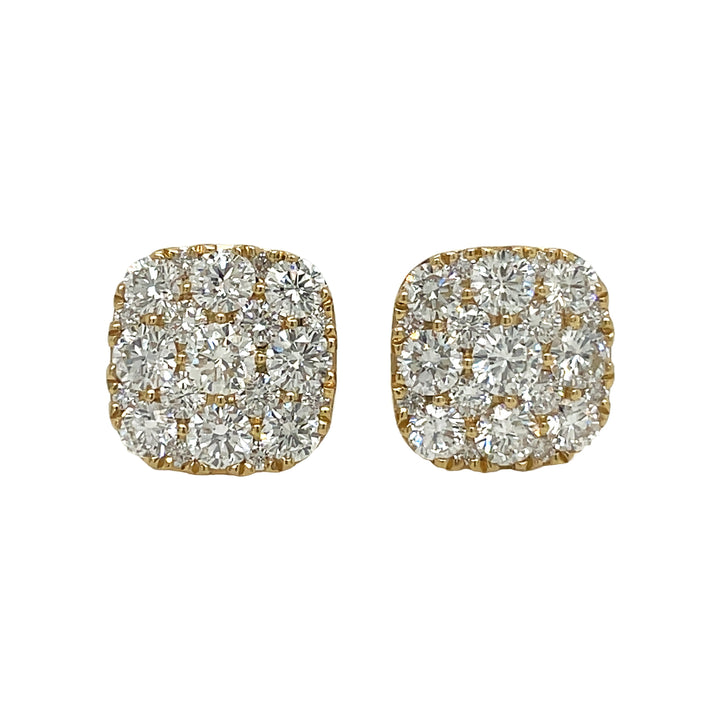 18kt Yellow Gold Diamond Earrings