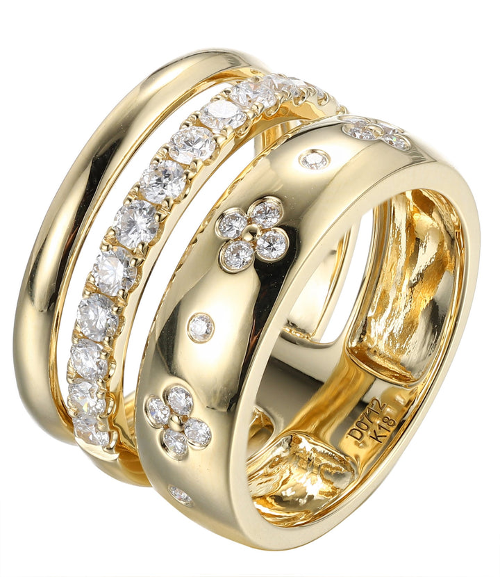 18kt Yellow Gold Diamond Ring