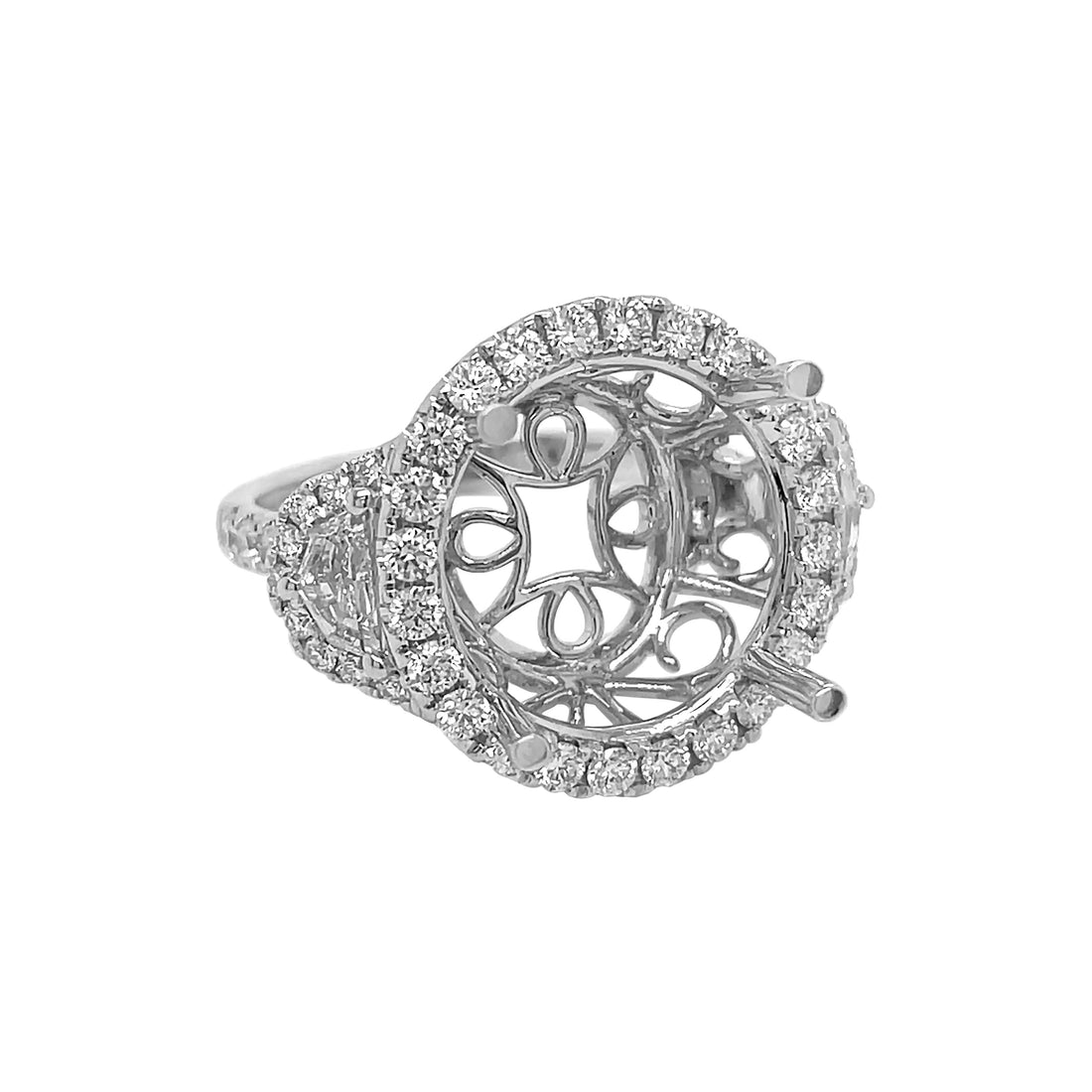 18kt White Gold Diamond Semi Mount