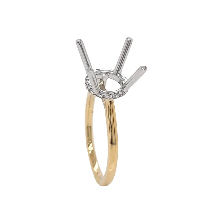 18kt Yellow And White Gold Diamond Semi Mount