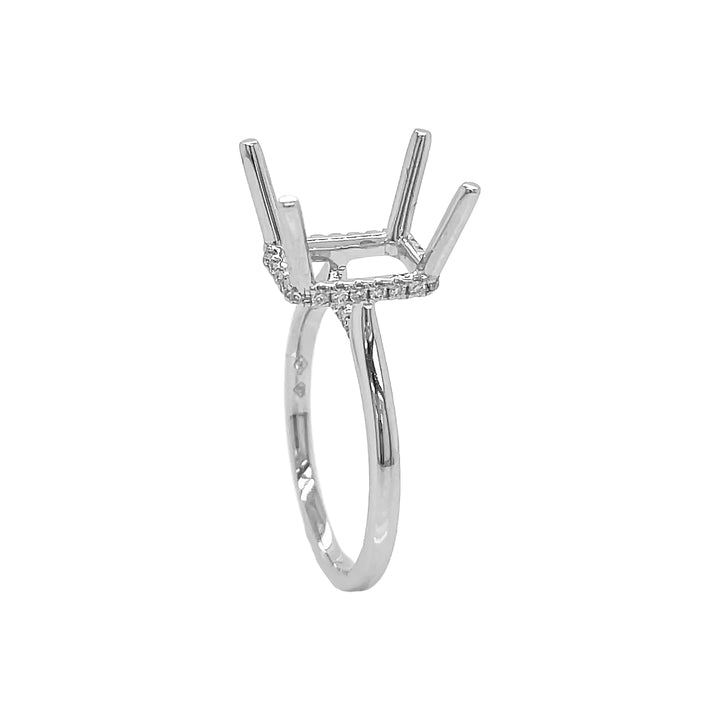 18kt White Gold Diamond Semi Mount