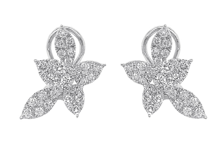 18kt White Gold Diamond Earrings