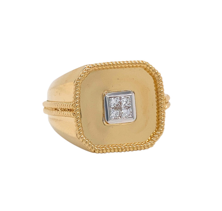 18kt Yellow Gold Diamond Ring