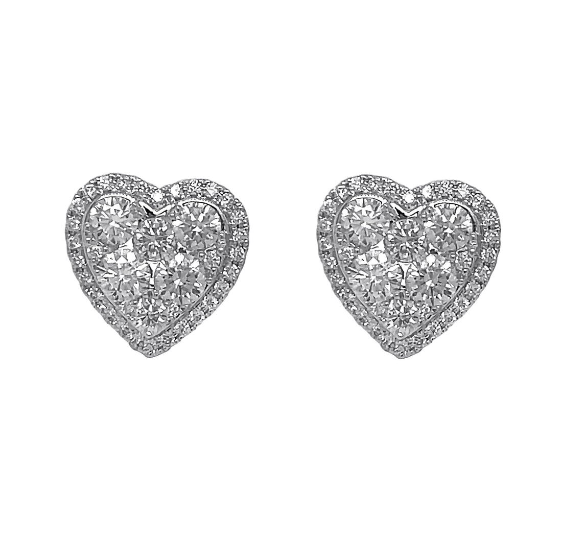18kt White Gold Diamond Earrings