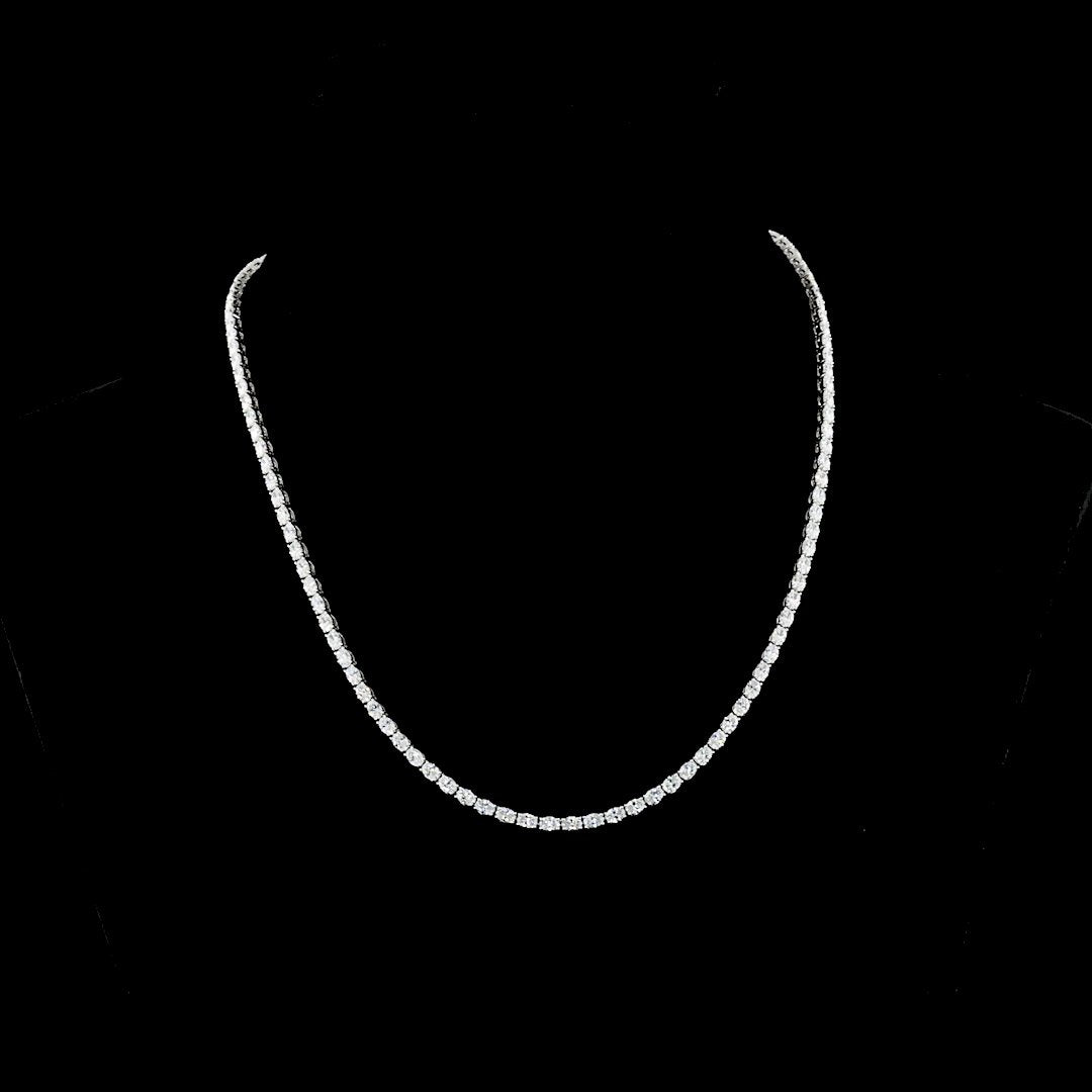 14kt White Gold Lab Diamond Tennis Necklace