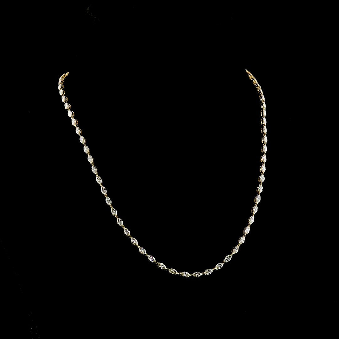 14kt Yellow Gold Lab Diamond Tennis Necklace