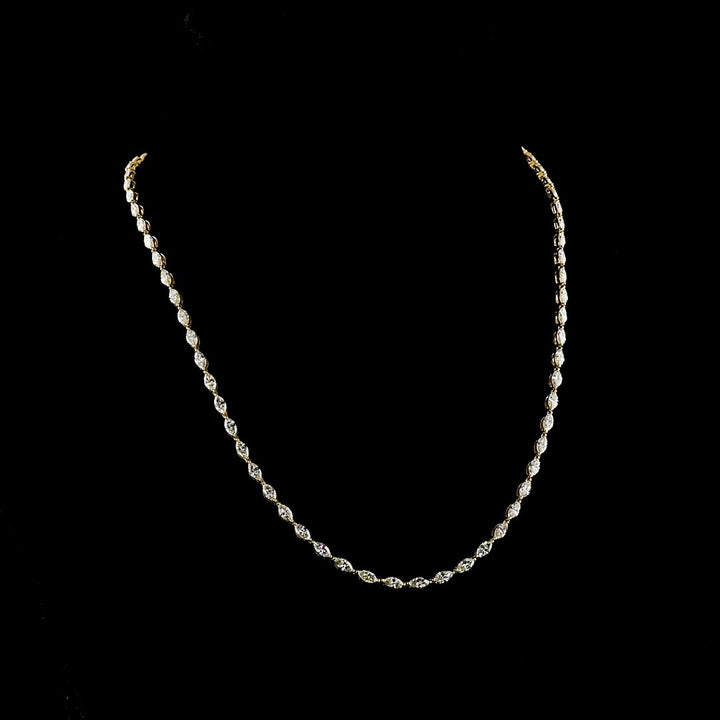 14kt Yellow Gold Lab Diamond Tennis Necklace