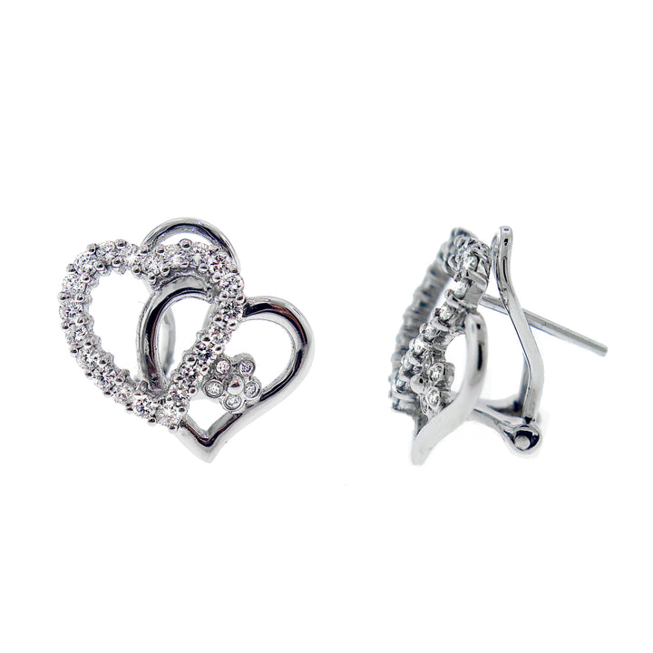 18kt White Gold Diamond Earrings