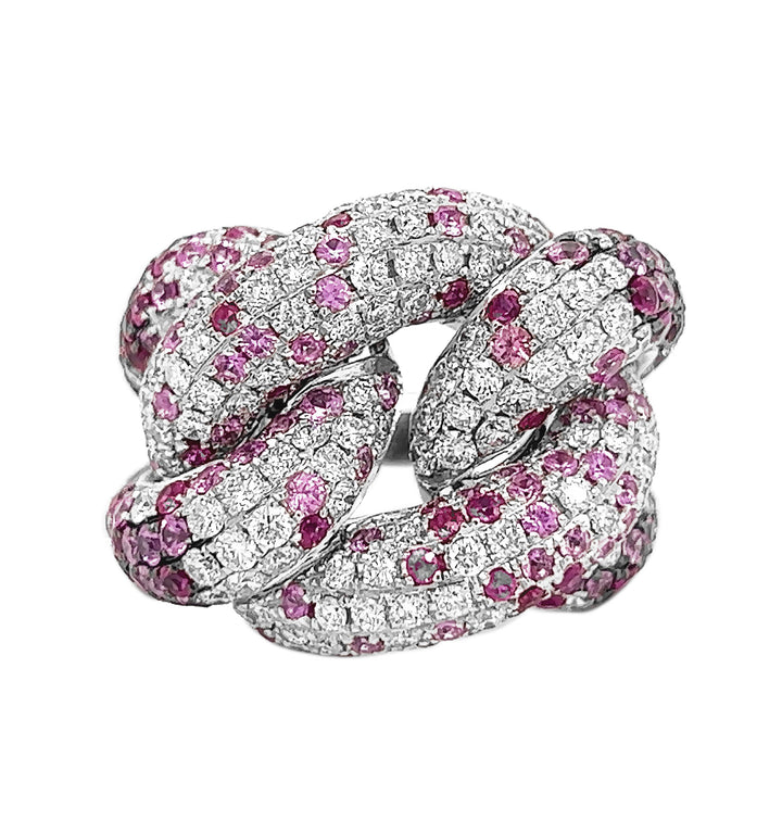18kt White Gold Diamond and Sapphire Ring