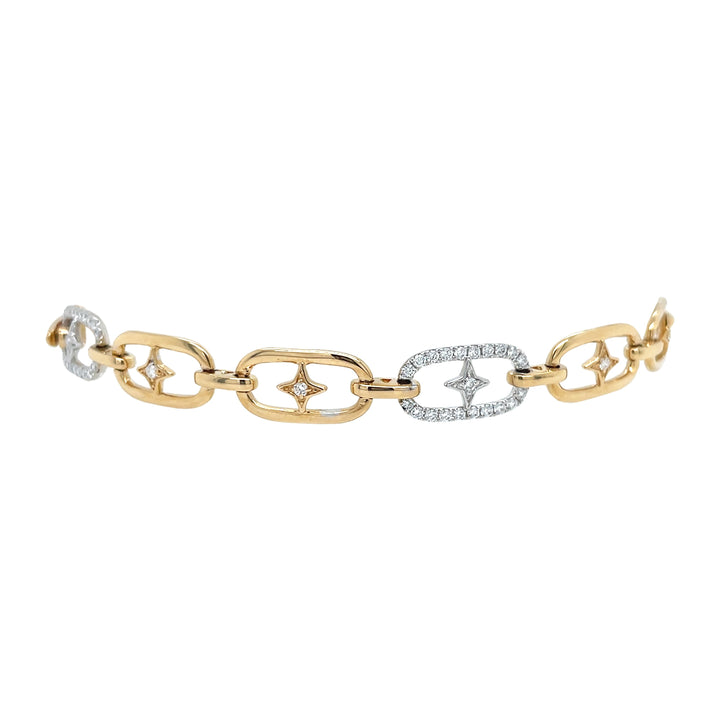 18kt Yellow and White Gold Diamond Bracelet
