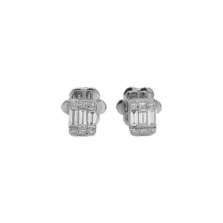 18kt White Gold Diamond Earrings