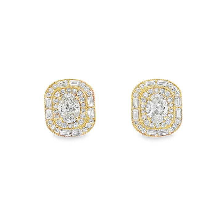 14kt Yellow Gold Lab Diamond Earrings