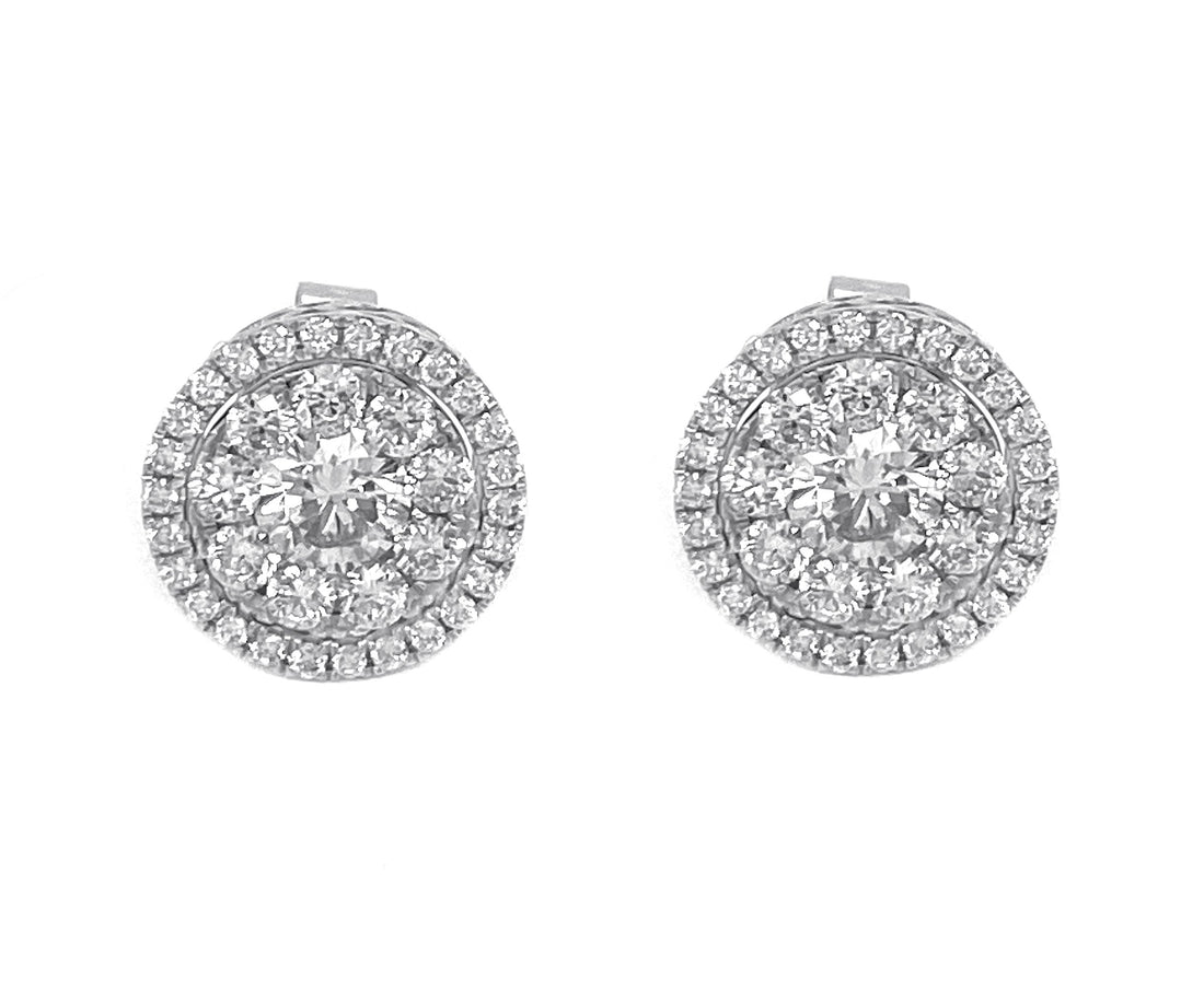 18kt White Gold Diamond Earrings