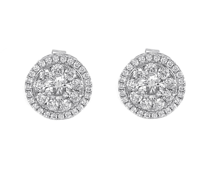 18kt White Gold Diamond Earrings