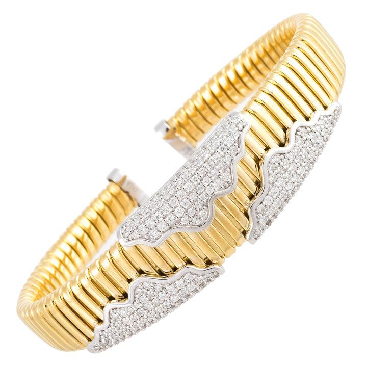 18kt Yellow Gold Diamond Bangle