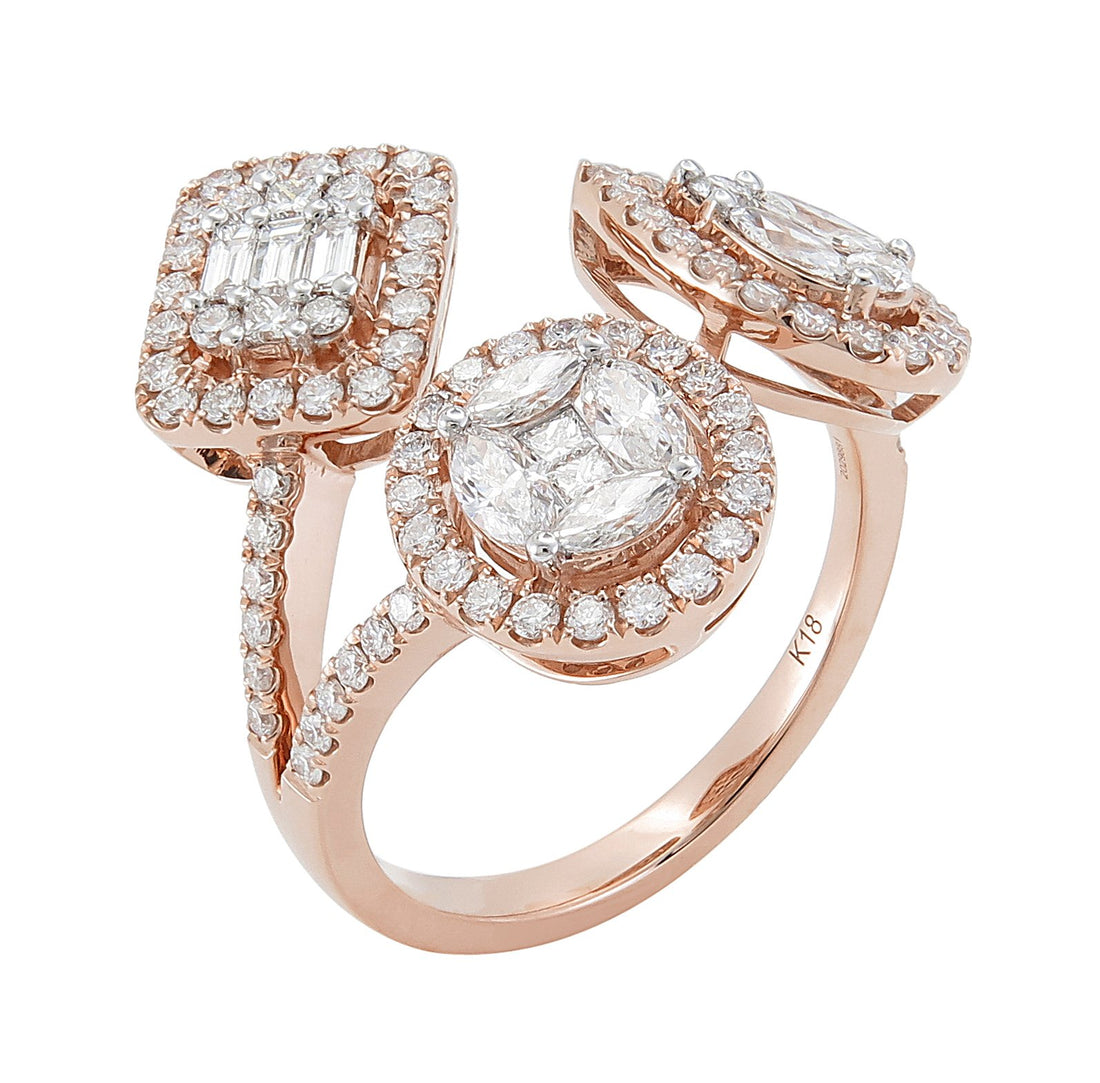 18kt Rose Gold Diamond Ring