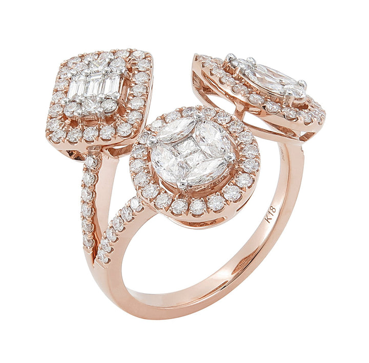 18kt Rose Gold Diamond Ring