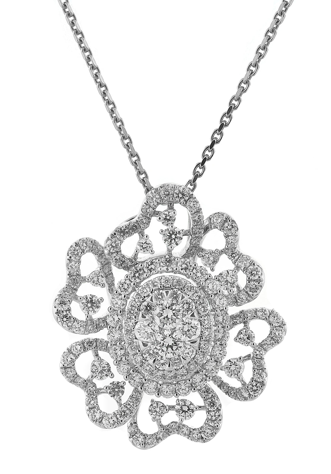 18kt White Gold Diamond Pendant