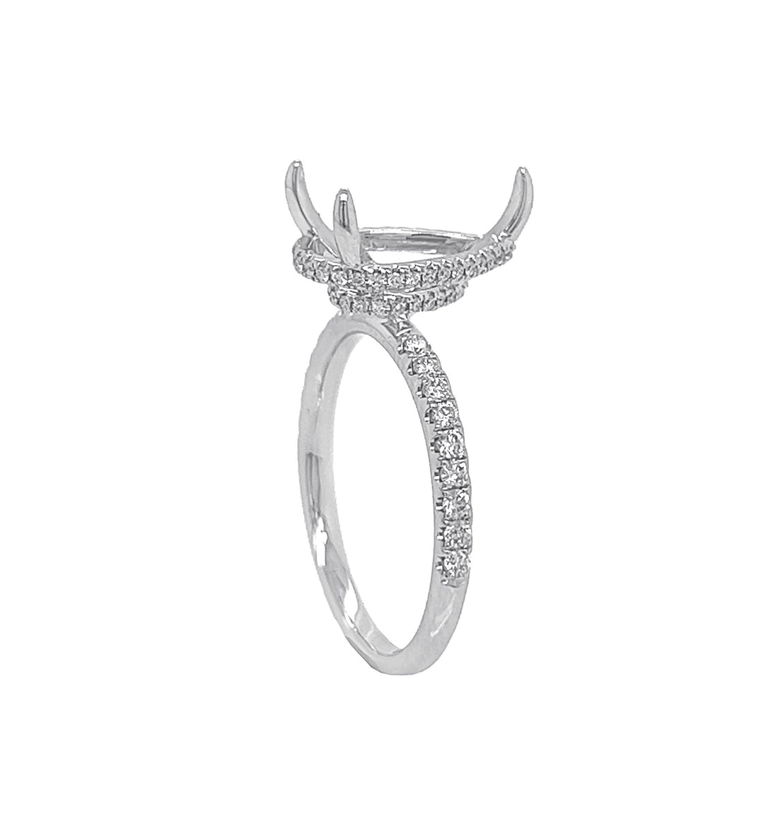 18kt White Gold Diamond Semi Mount