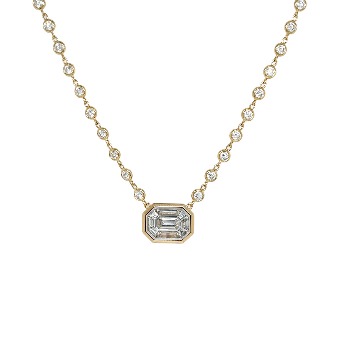 18kt Yellow Gold Diamonds-by-the-inch Necklace