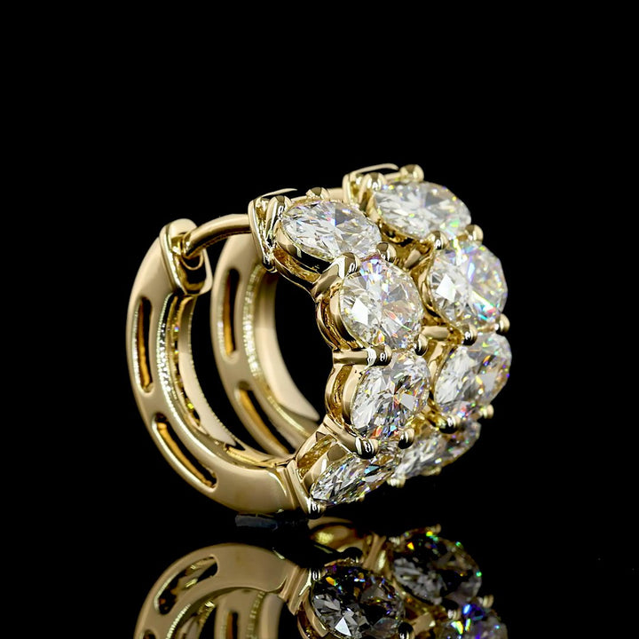 14kt Yellow Gold Lab Diamond Huggie Earring