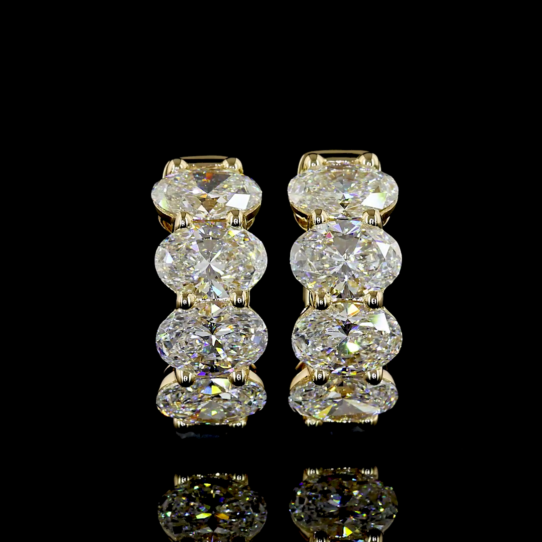 14kt Yellow Gold Lab Diamond Huggie Earring