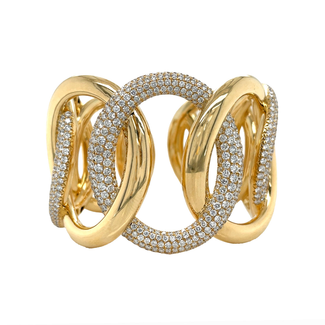 18kt Yellow Gold Diamond Bangle