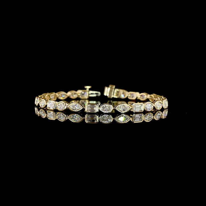 14kt Yellow Gold Lab Diamond Tennis Bracelet