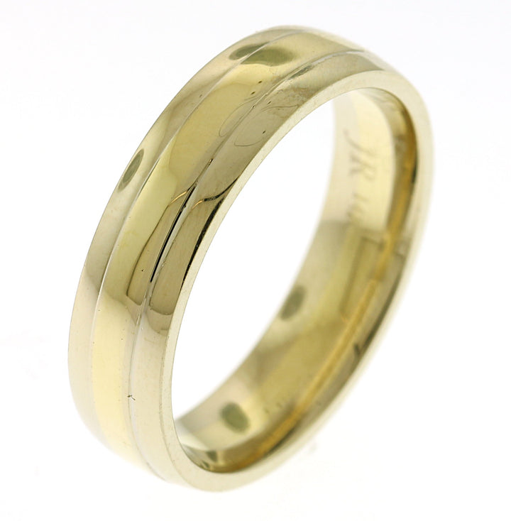 14kt Two Tone Men's Wedding Band