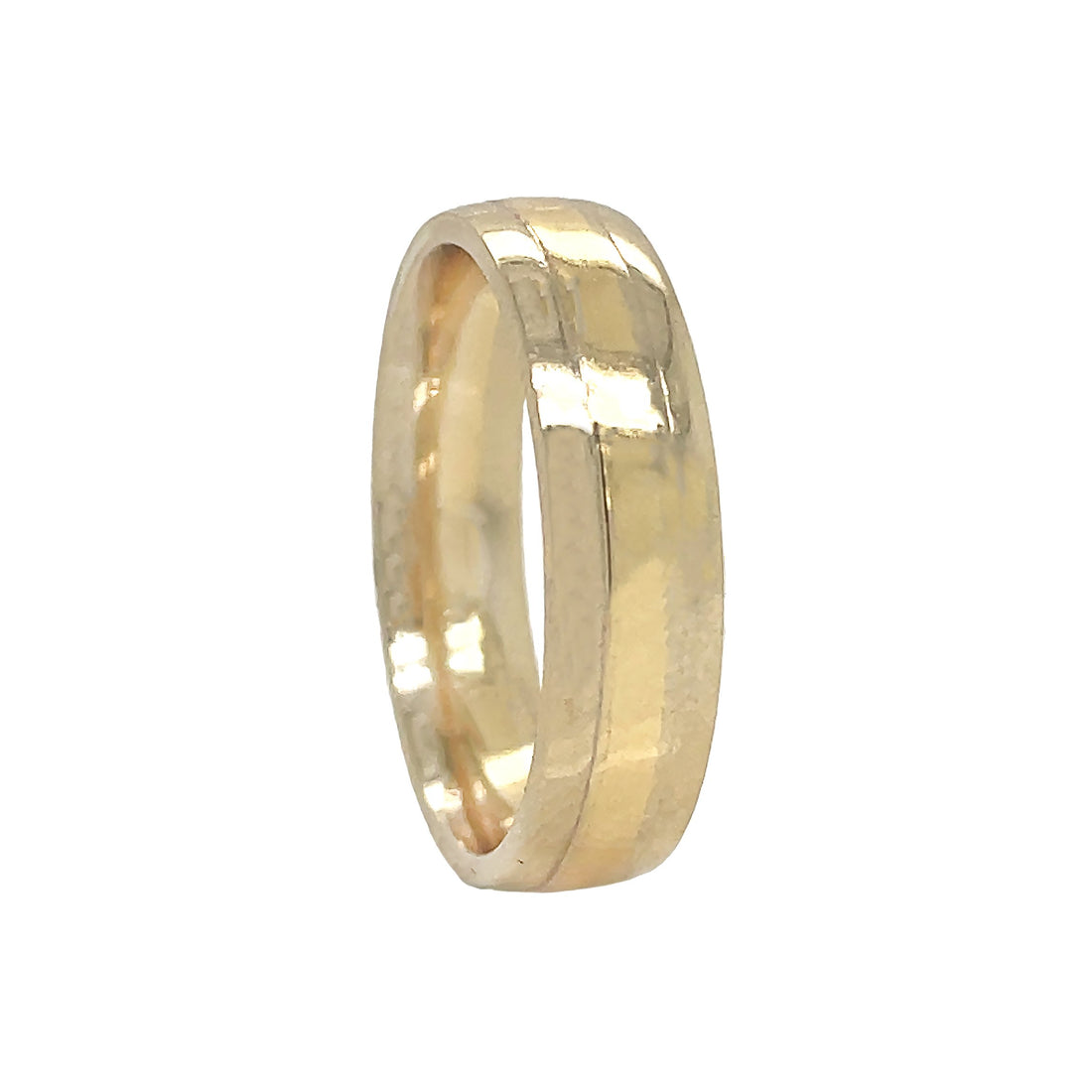 14kt Two Tone Men's Wedding Band