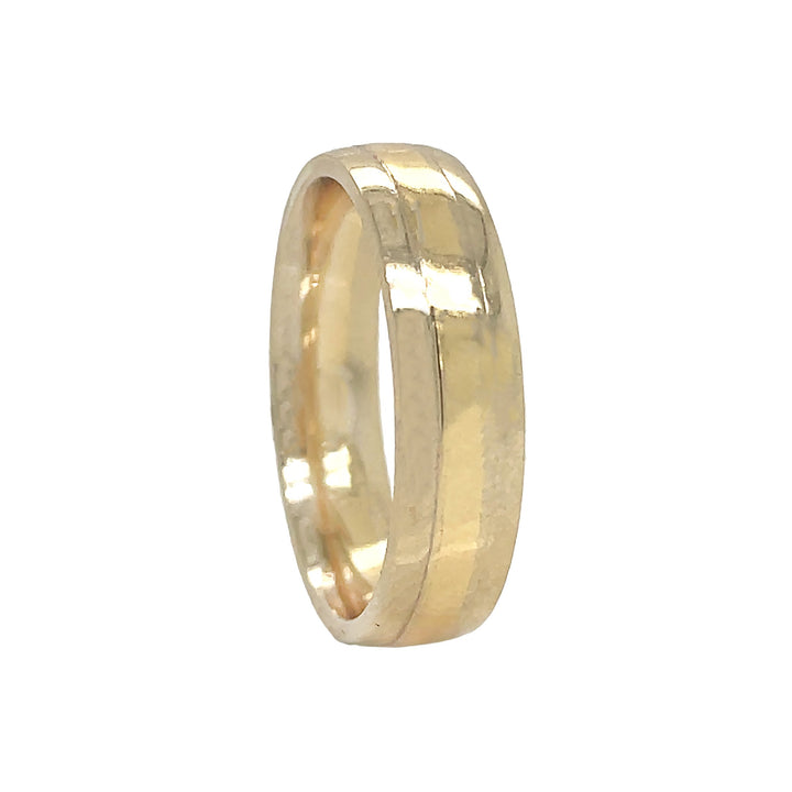 14kt Two Tone Men's Wedding Band
