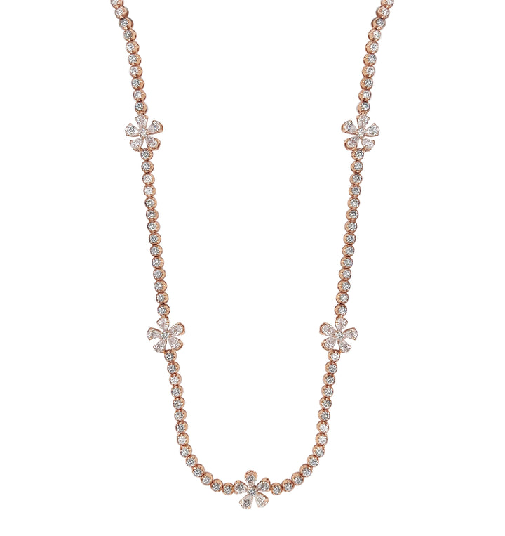 18kt Rose Gold Diamond Necklace