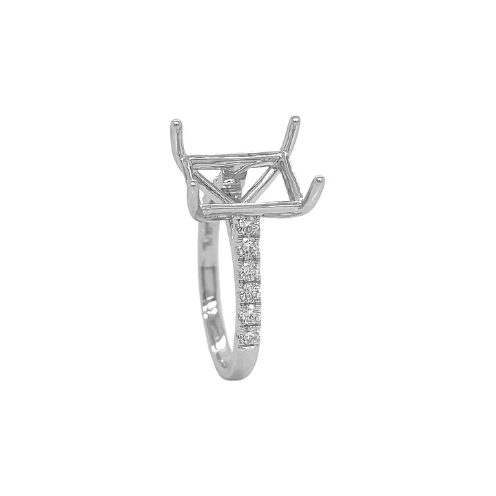 18kt White Gold Diamond Semi-mount