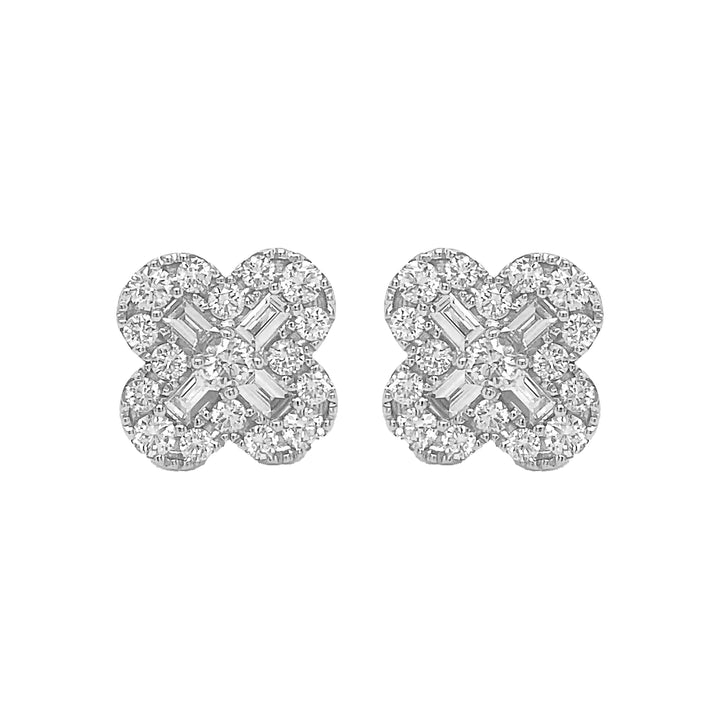 18kt White Gold Diamond Earrings
