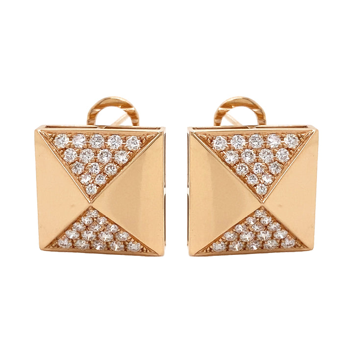 18kt Rose Gold Diamond Earrings