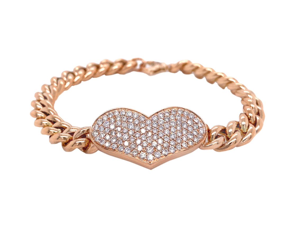18kt Rose Gold Diamond Bracelet