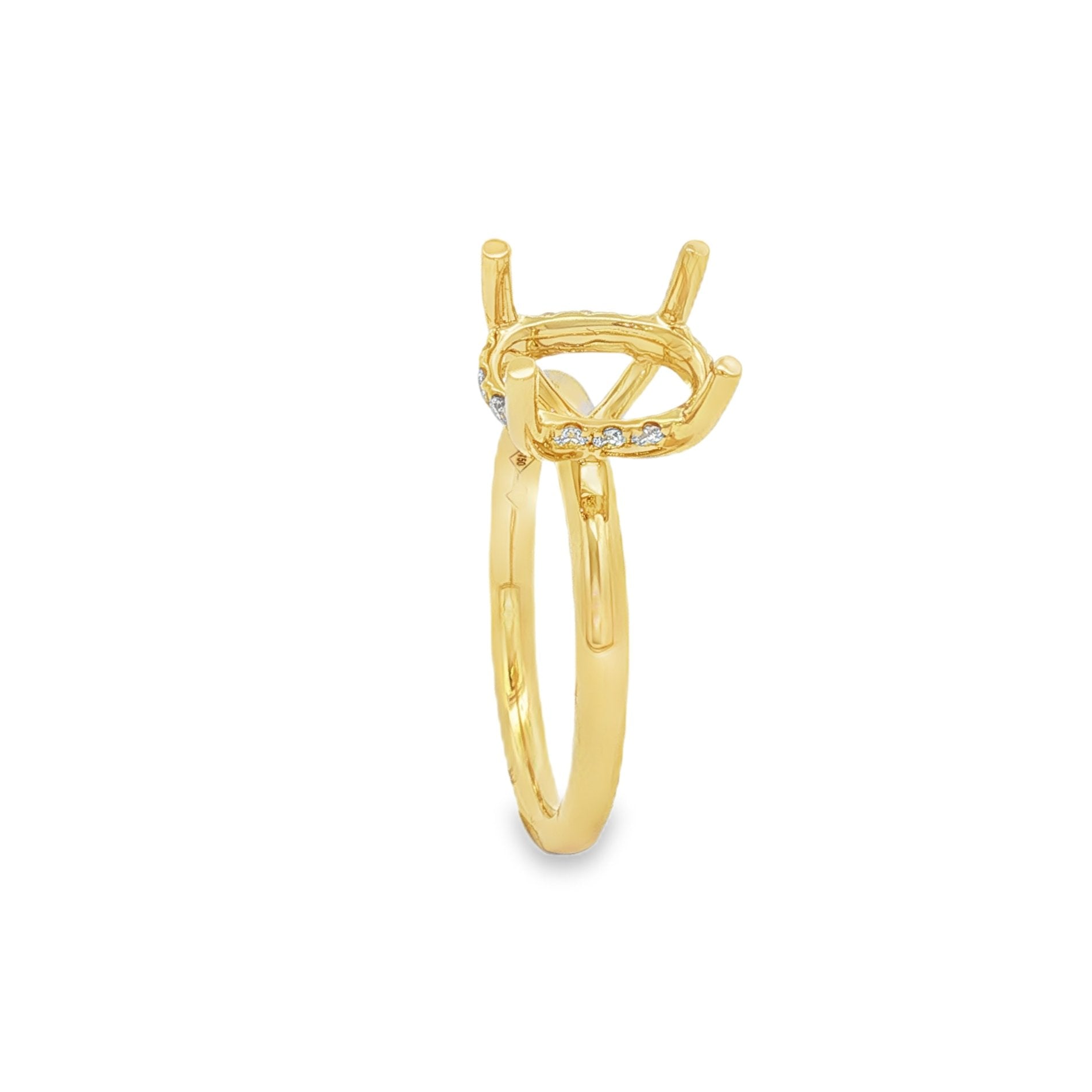 18kt Yellow Gold Diamond Semi-Mount
