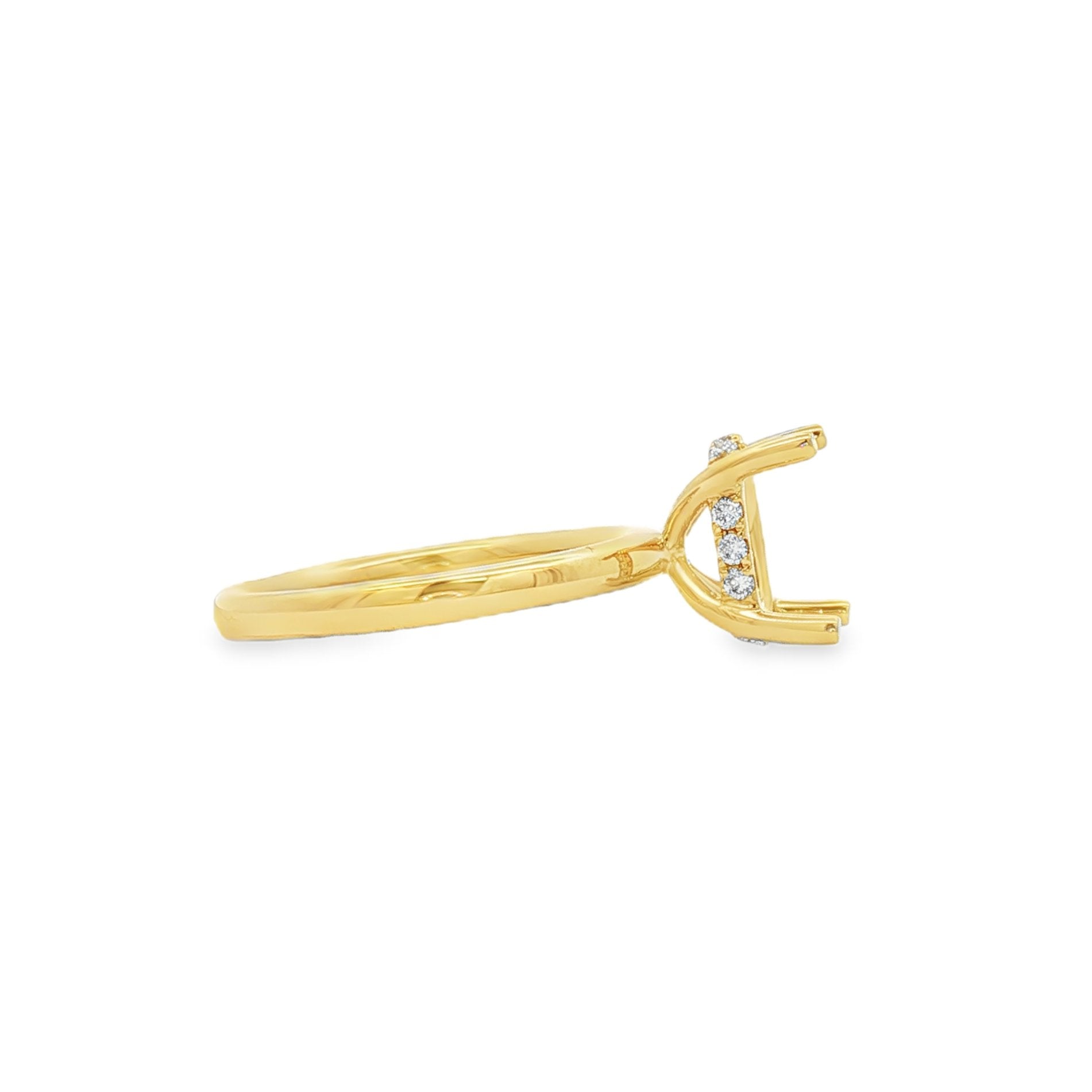 18kt Yellow Gold Diamond Semi-Mount