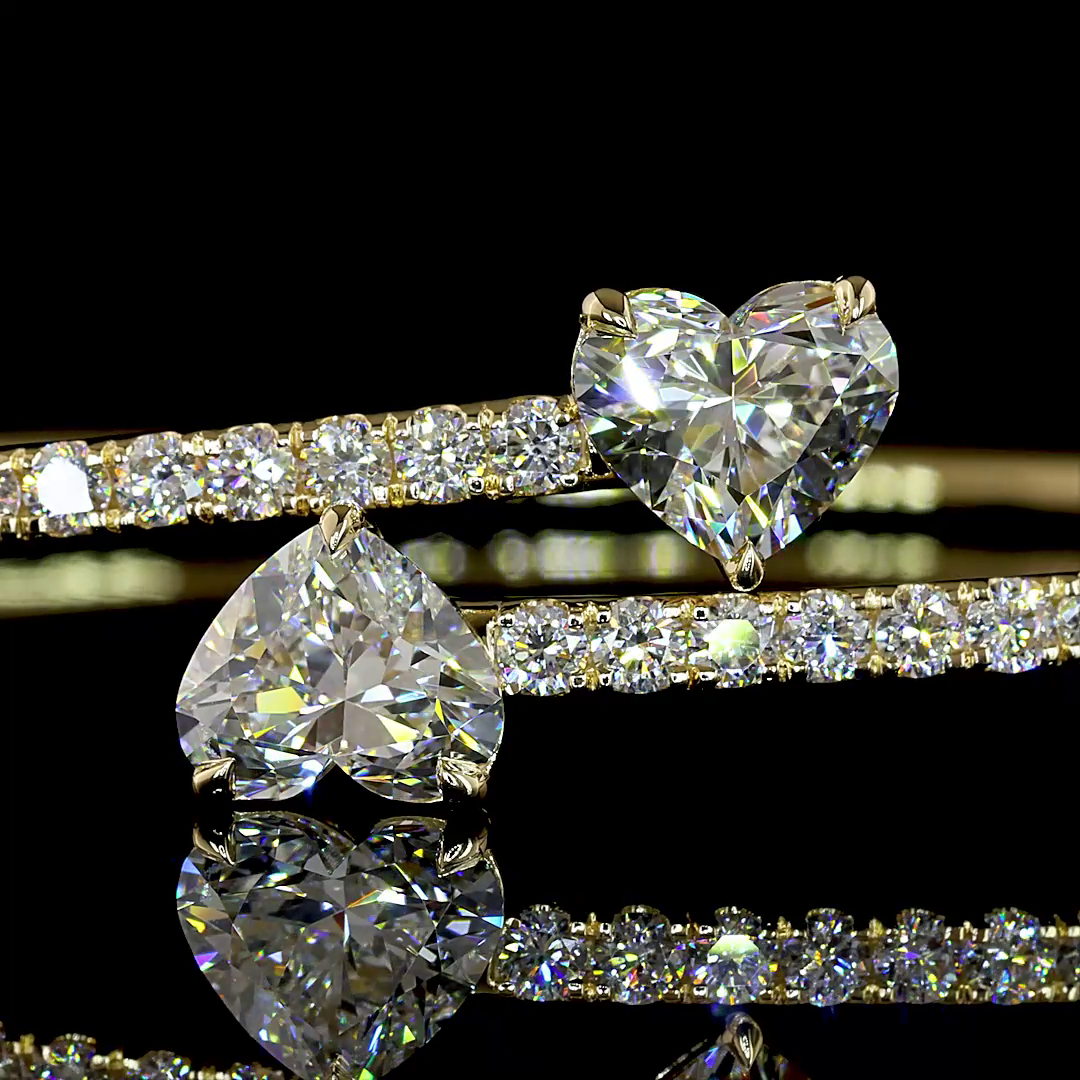 14kt Yellow Gold Lab Diamond Bangle