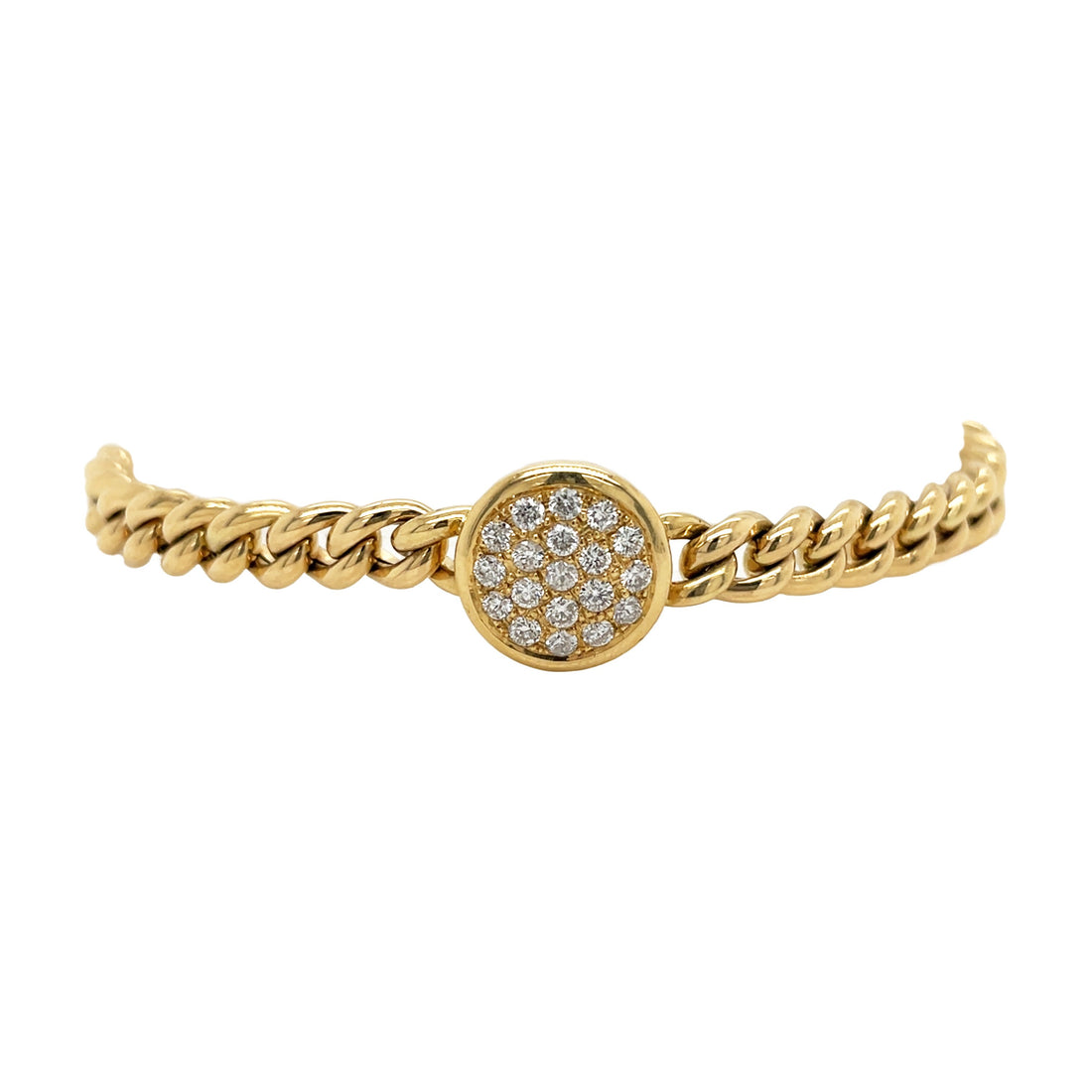 18kt Yellow Gold Diamond Link Bracelet
