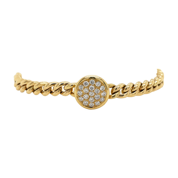 18kt Yellow Gold Diamond Link Bracelet
