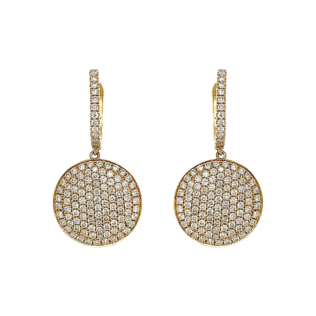 18kt Yellow Gold Diamond Earrings
