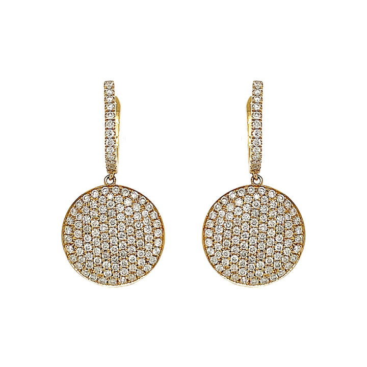 18kt Yellow Gold Diamond Earrings