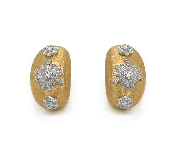 18kt Yellow Gold Diamond Earrings