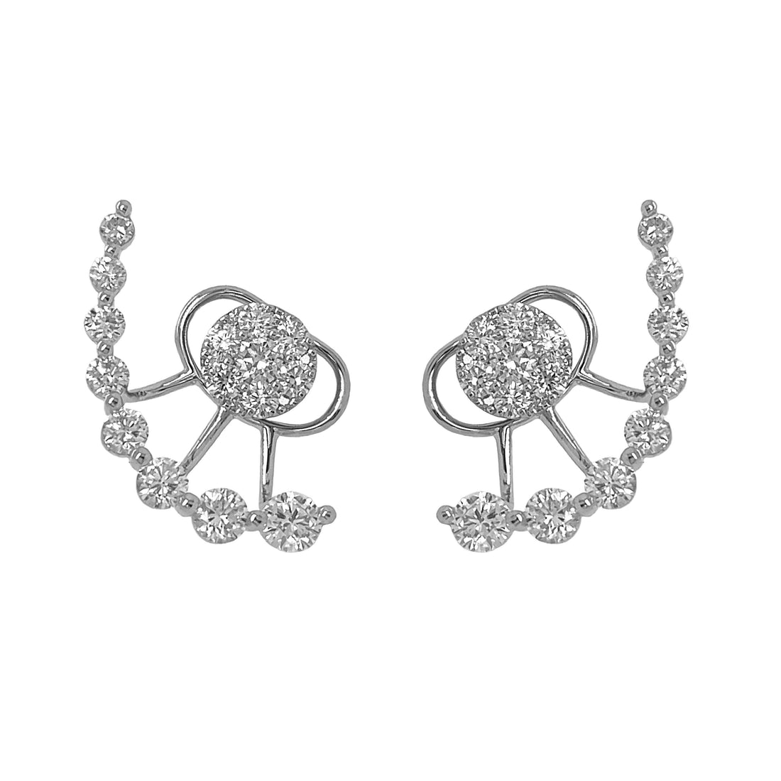 18kt White Gold Diamond Earrings