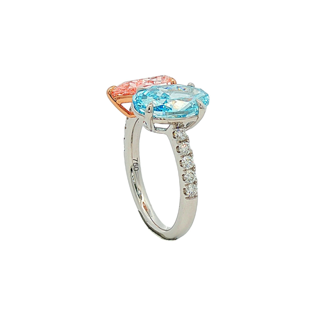 18kt White Gold Lab Diamond Ring