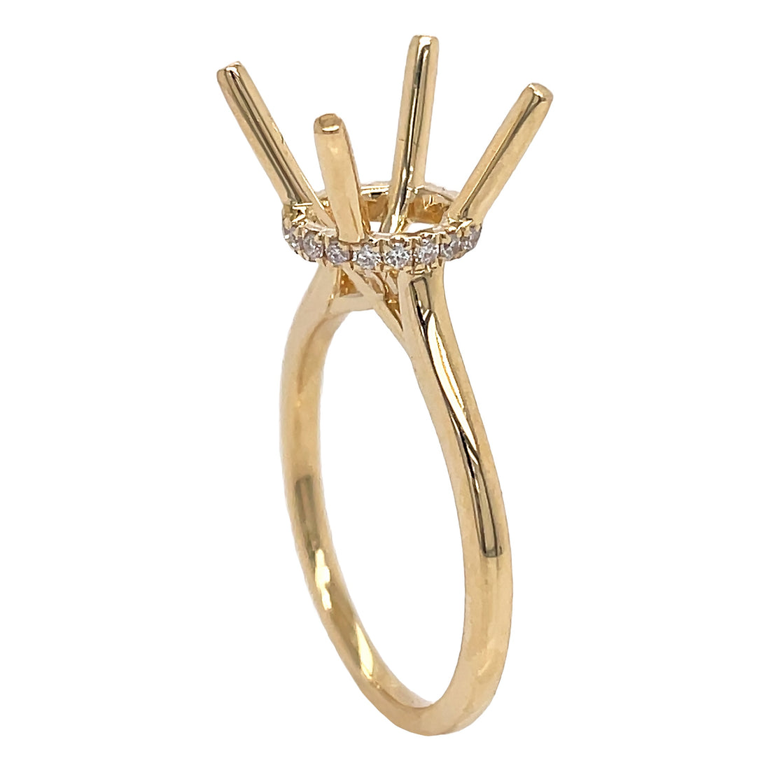 18kt Yellow Gold Diamond Semi Mount