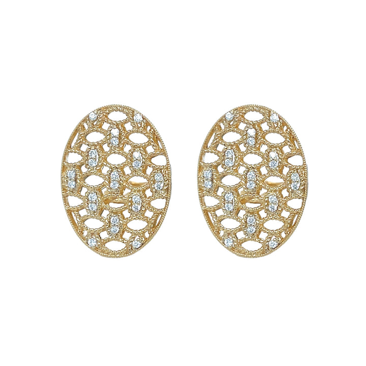 18kt Yellow Gold Diamond Earrings