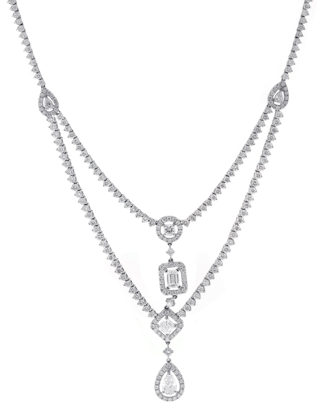18kt White Gold Diamond Necklace