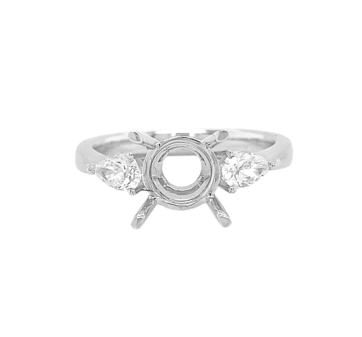 18kt White Gold Diamond Semi Mount